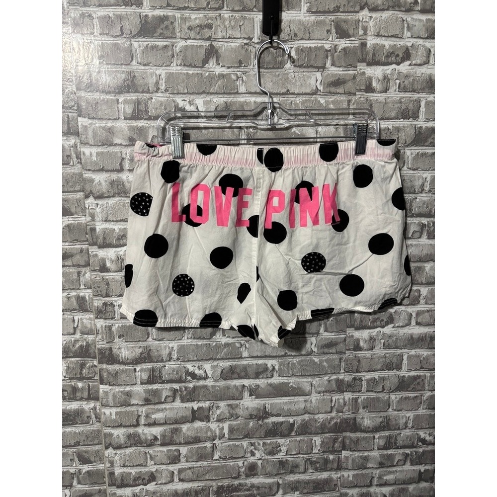 Black and White Polka Dot PINK Short - Picture 2 of 3